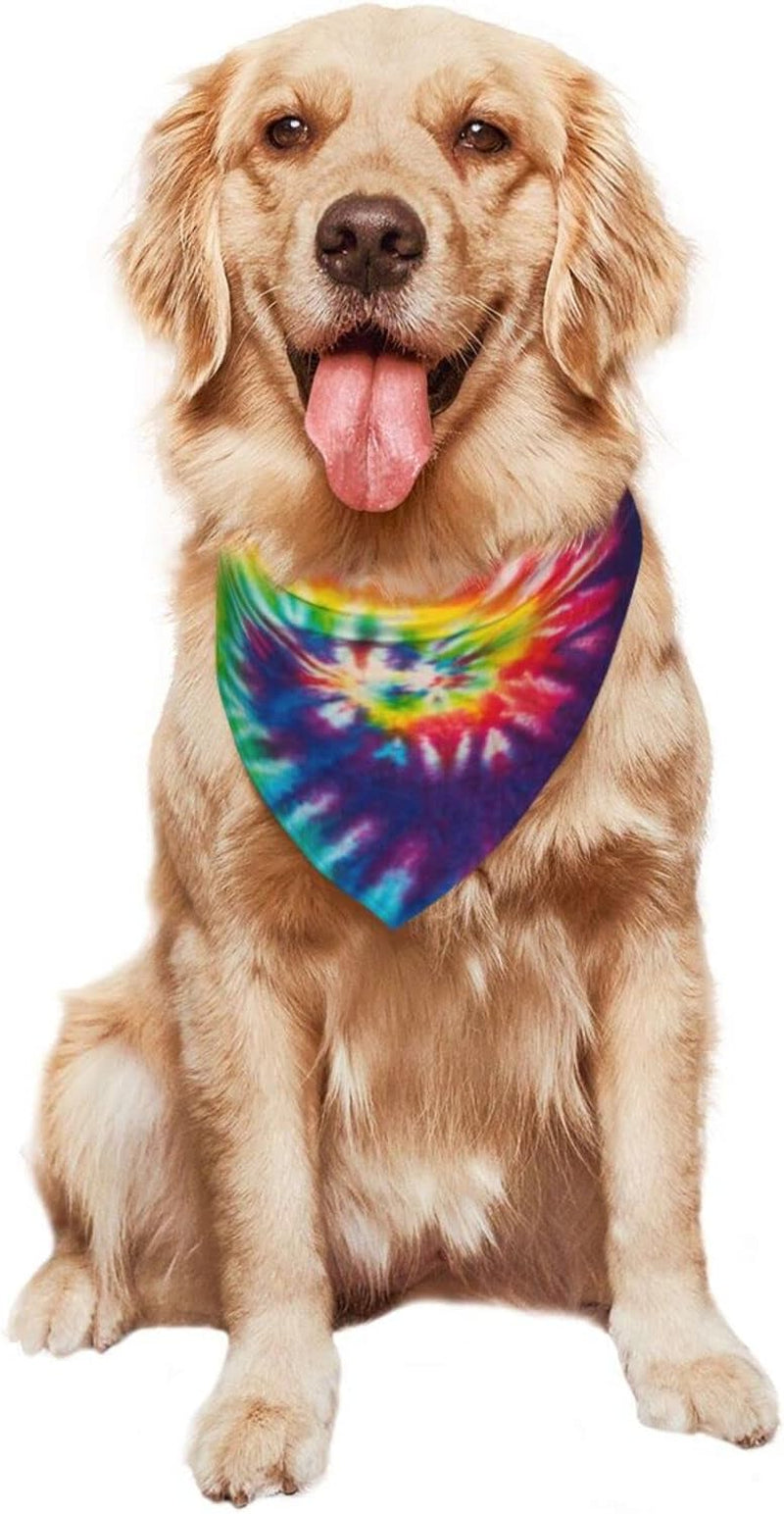 Colorful Tie Dye Dog Bandana: Stylish Pet Accessory