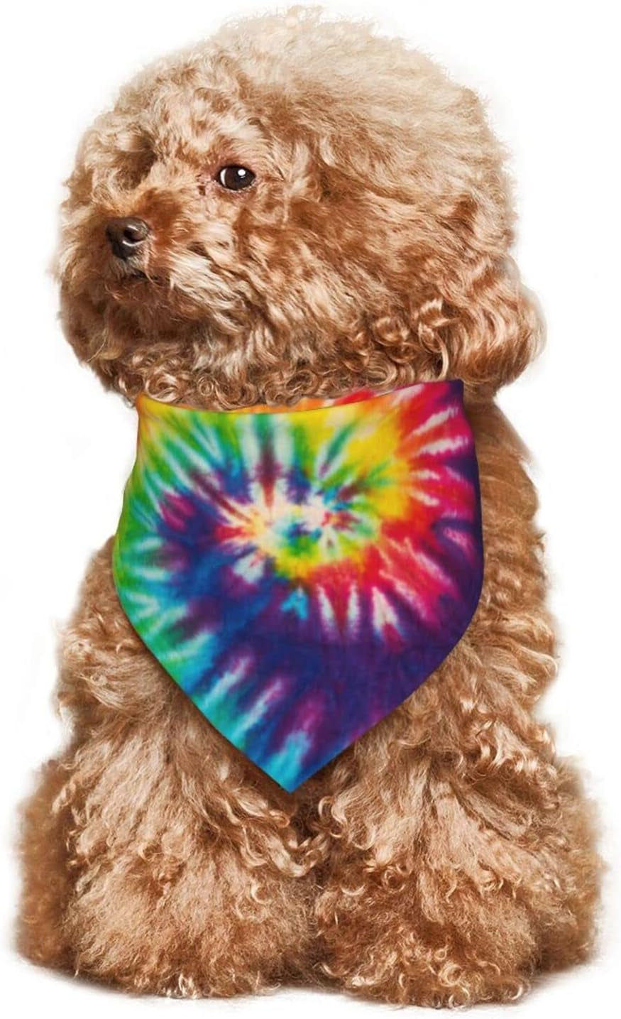 Colorful Tie Dye Dog Bandana: Stylish Pet Accessory