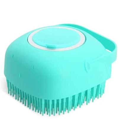 Silicone Dog Bath Brush: Massage Soft Brush for Cats, Pet Shampoo Dispenser