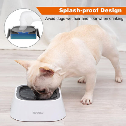 35oz Slow Water Feeder Dog Bowl: No-Slip Pet Dispenser