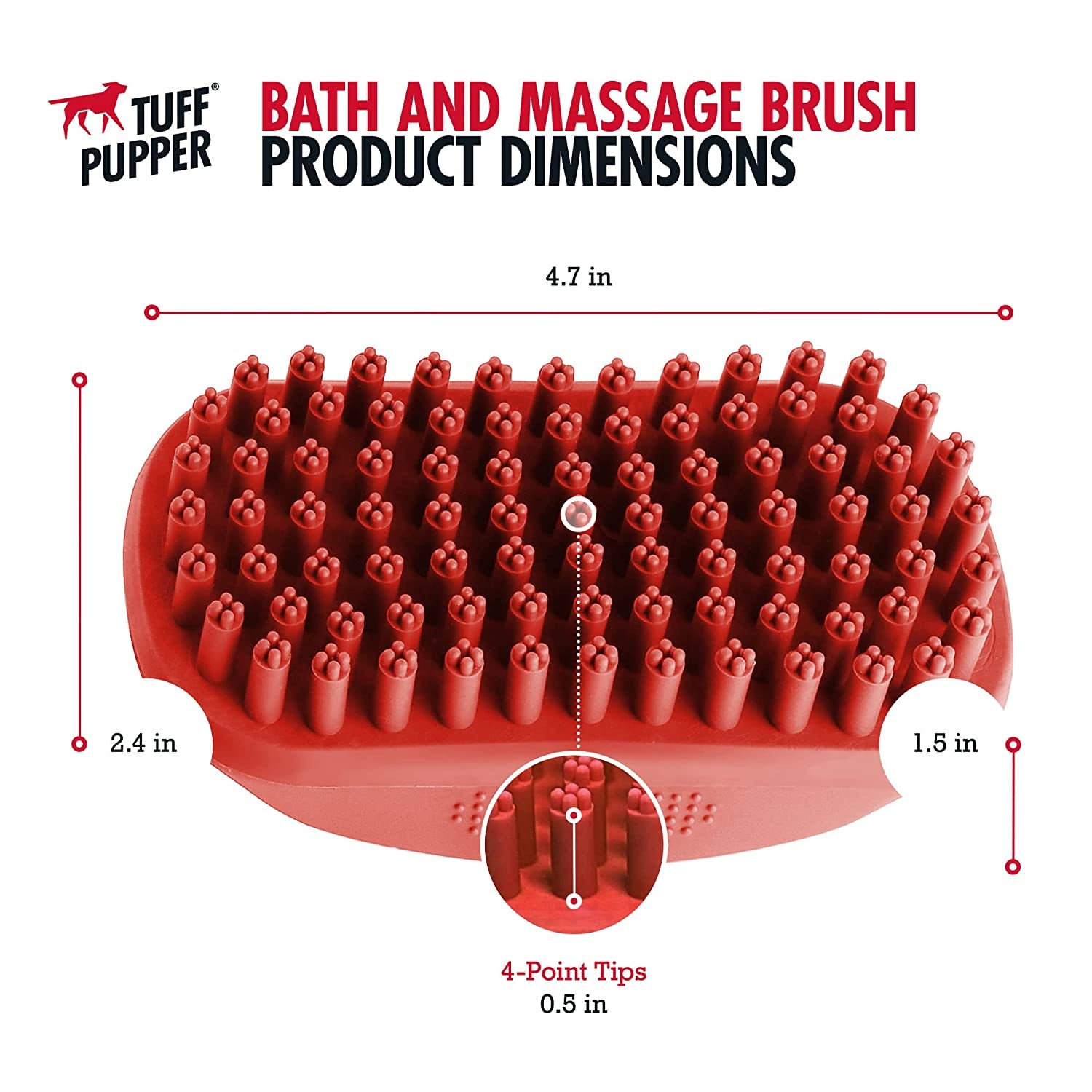 Soft Rubber Silicone Dog Bath Brush: Gently Removes Loose Fur, Ideal for Shampooing & Massaging Dogs