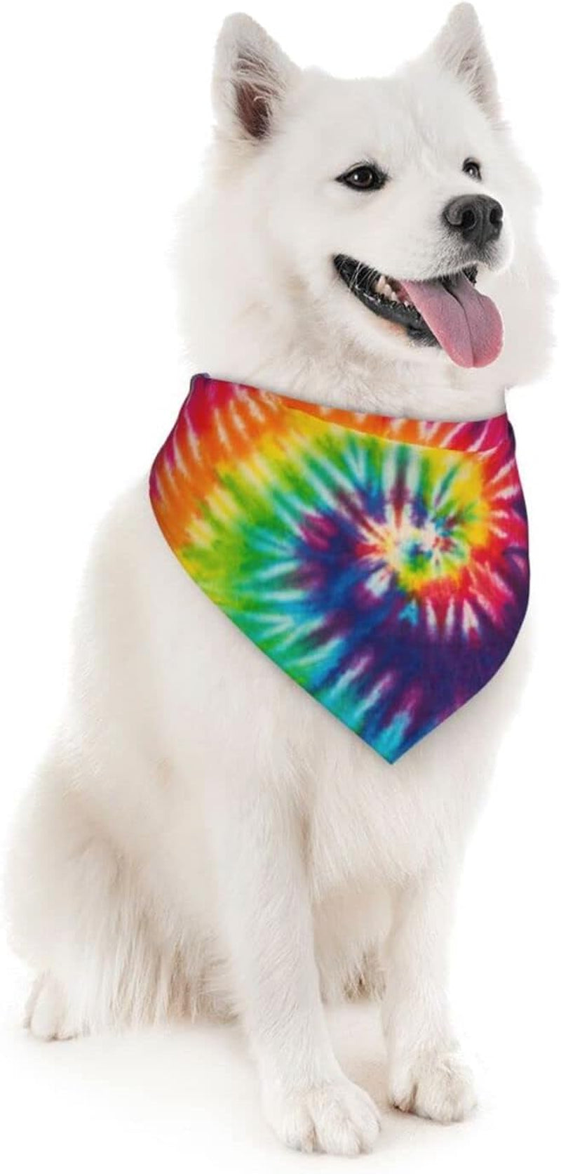 Colorful Tie Dye Dog Bandana: Stylish Pet Accessory