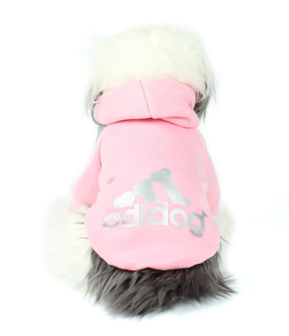 Dog Shirt Adidog Dog Sweatshirt Clothes Warm Hoodie Coat Hooded Sweatshirt NEW