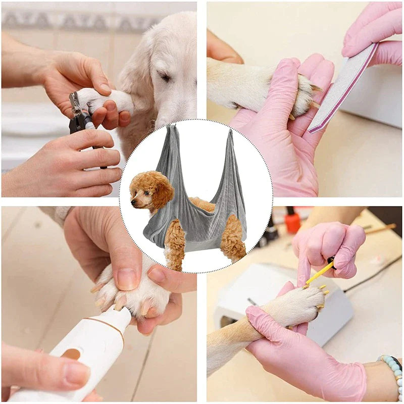 Portable Pet Dog Cat Grooming Hanging Hammock Harness Breathable Groom Helper US