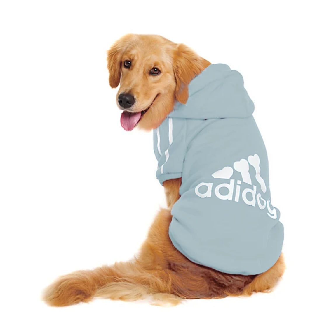 Dog Shirt Adidog Dog Sweatshirt Clothes Warm Hoodie Coat Hooded Sweatshirt NEW