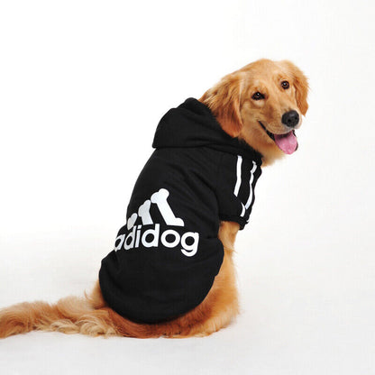 Dog Shirt Adidog Dog Sweatshirt Clothes Warm Hoodie Coat Hooded Sweatshirt NEW